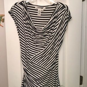 3 for $25 Max studio White and black striped top